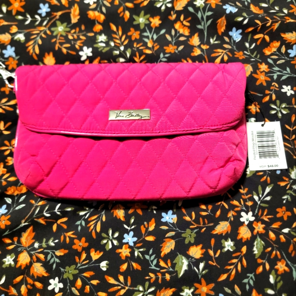 Vera Bradley Hot Pink Wristlet NWT